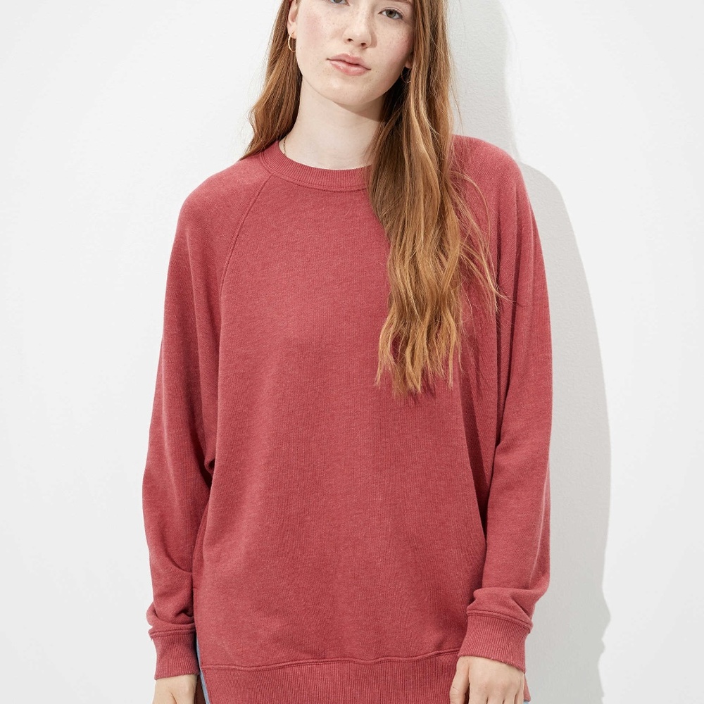 Crewneck Oversized Sweatshirt AE Fleece Salmon